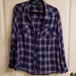 Torrid plaid button down